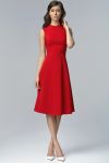 Elegancka sukienka MIDI - czerwony - S62