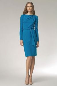 Zmysłowa i delikatna sukienka - niebieski - S14